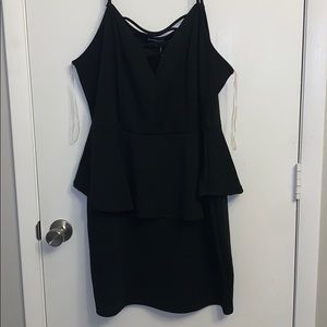 Charlotte Russe black peplum party dress